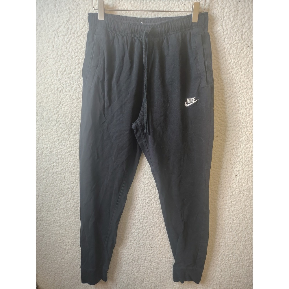 Nike Mens Sportswear Jogger Sweatpants Black Embroidered Logo Size Medium